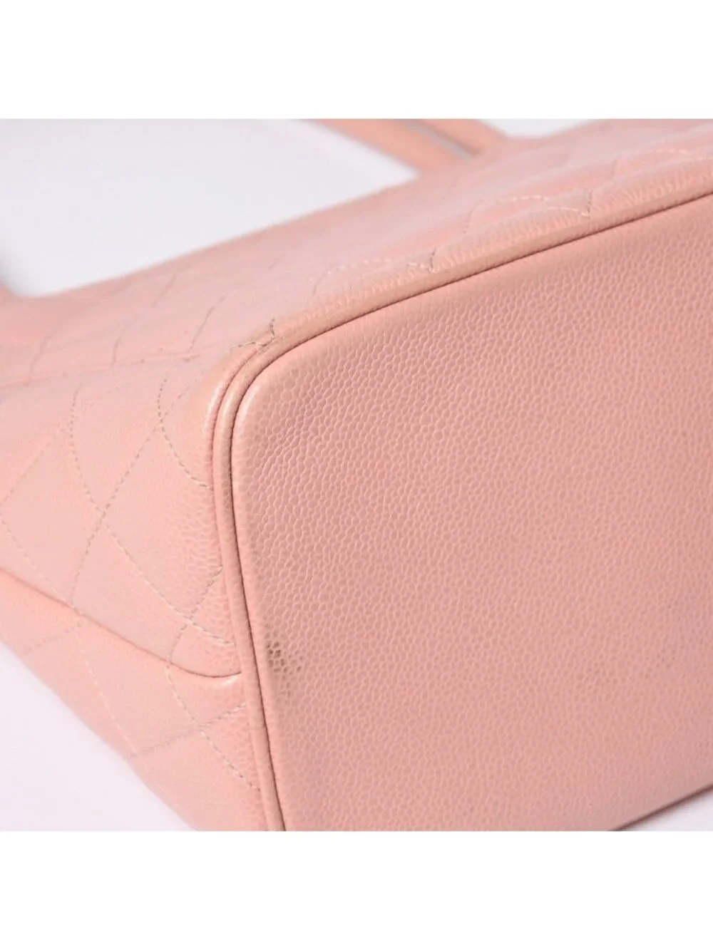 Chanel Reissue Tote Handbag CC Logo Caviar Leather Pink